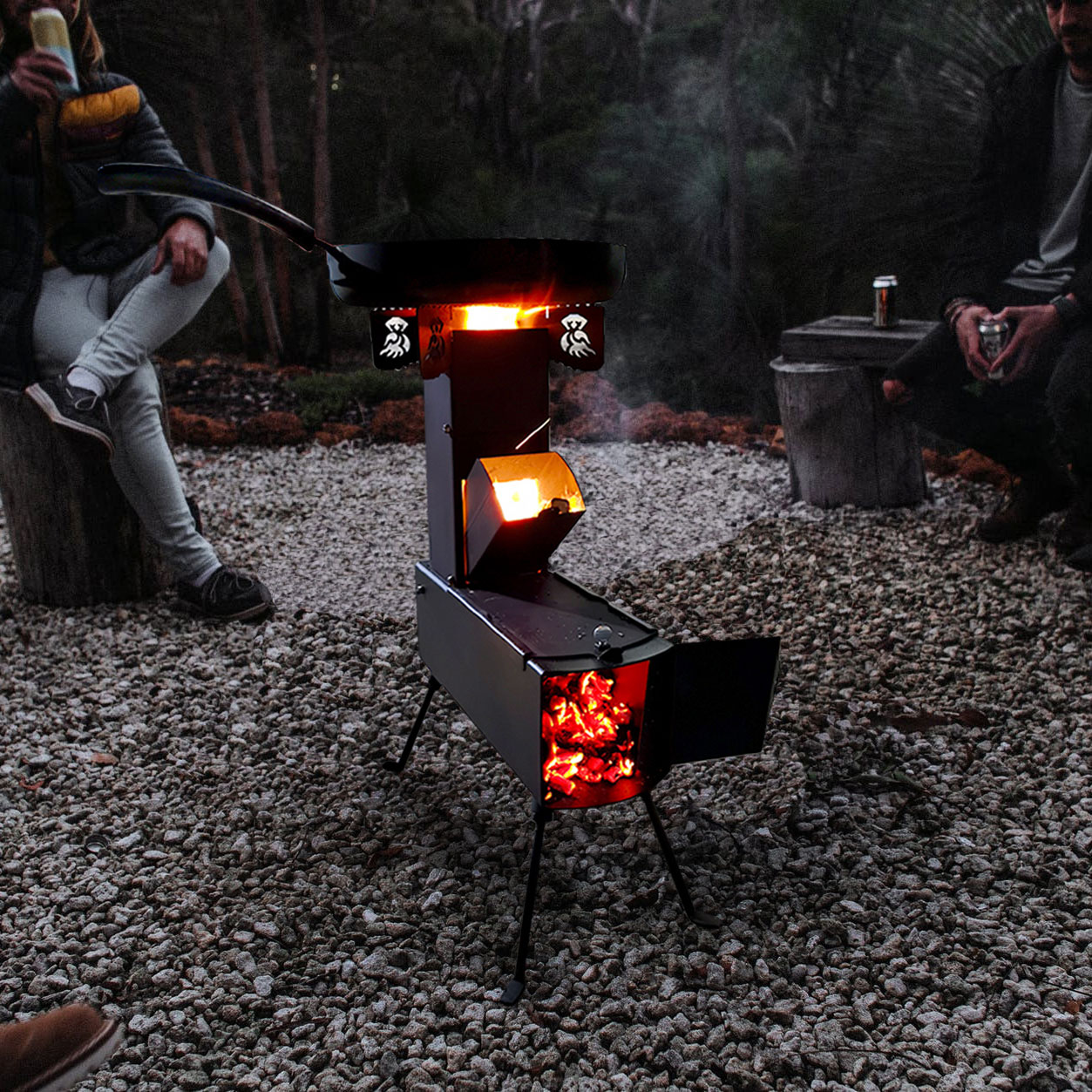Collapsible Rocket Stove with  - مراجعة Outdoor Camping Wood Stove وسعره