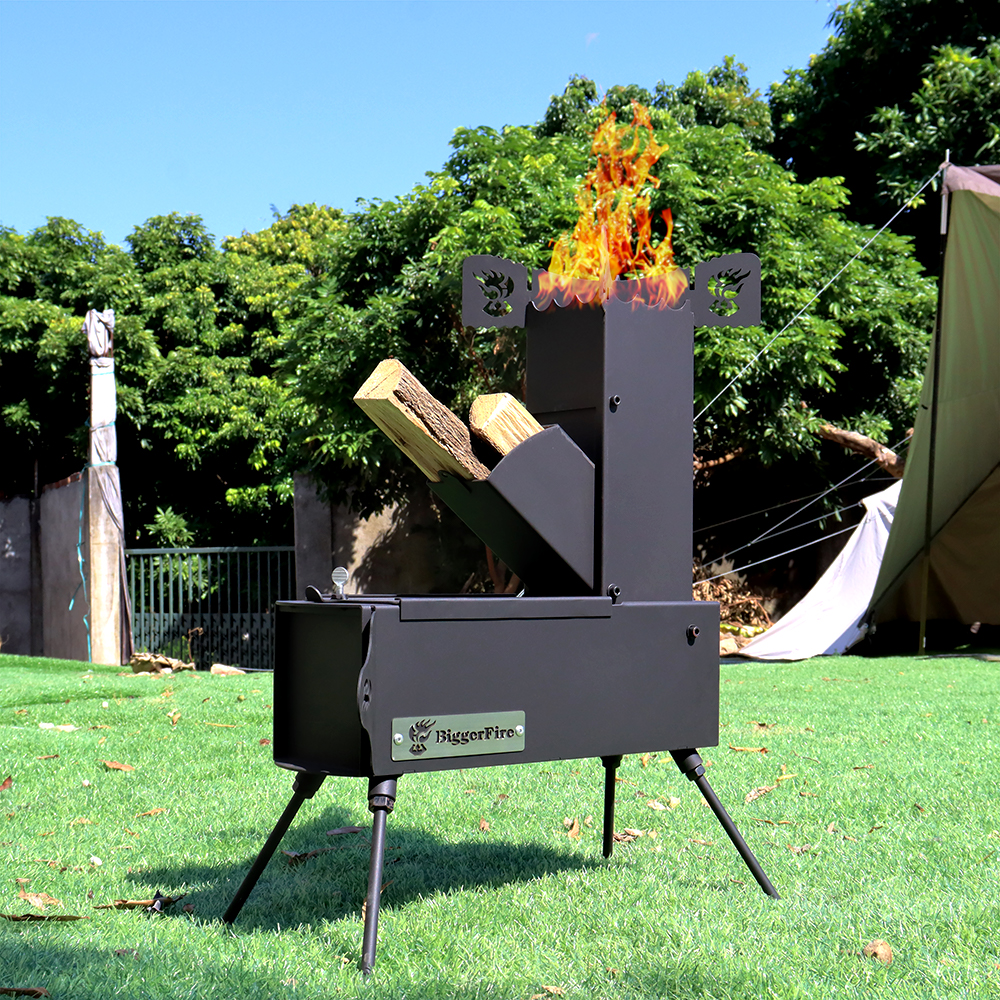 Collapsible Rocket Stove with  - مراجعة Outdoor Camping Wood Stove وسعره