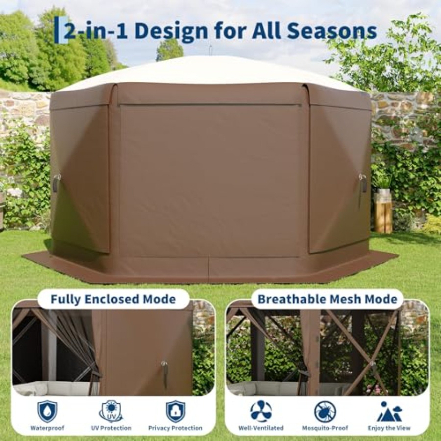 Pop-up Gazebo Screen Tent for  - مراجعة Outdoor Camping Gazebo وسعره