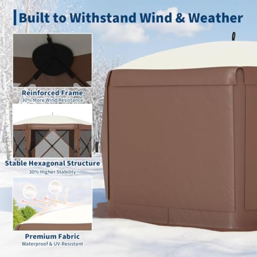 Pop-up Gazebo Screen Tent for  - مراجعة Outdoor Camping Gazebo وسعره