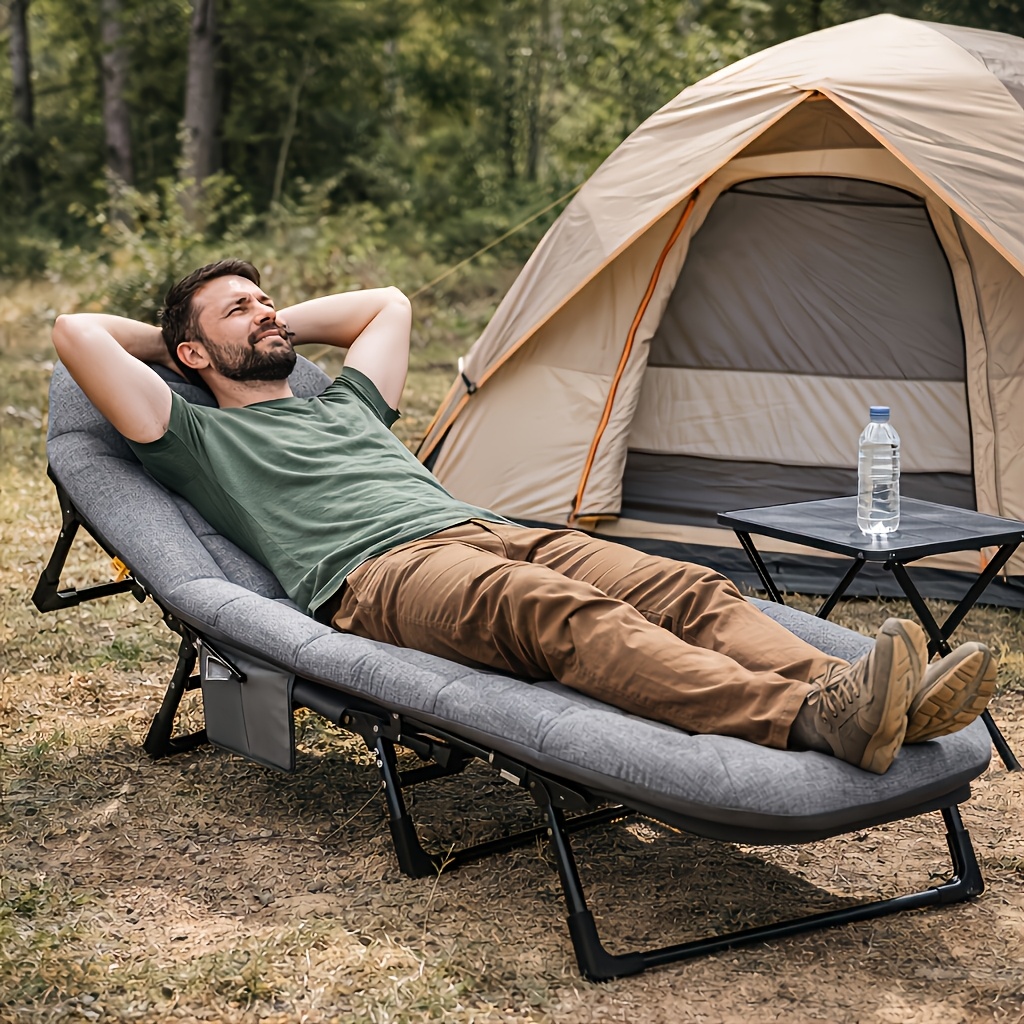 Portable Folding Camp Cot for  - مراجعة Outdoor Camping Mattress وسعره