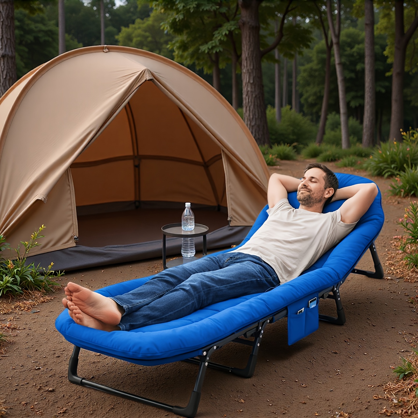 Portable Folding Camp Cot for  - مراجعة Outdoor Camping Mattress وسعره