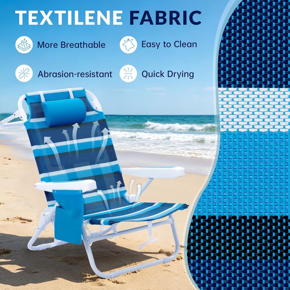 2-Piece Reclining Beach Chairs - مراجعة Outdoor Camping Recliner وسعره
