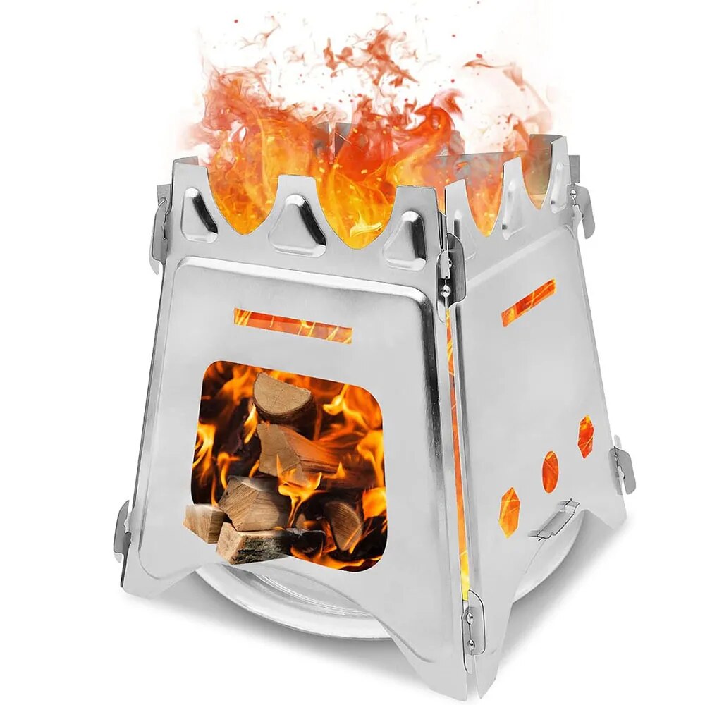 Portable Camping Wood Stove wi - مراجعة Outdoor Camping Wood Stove وسعره