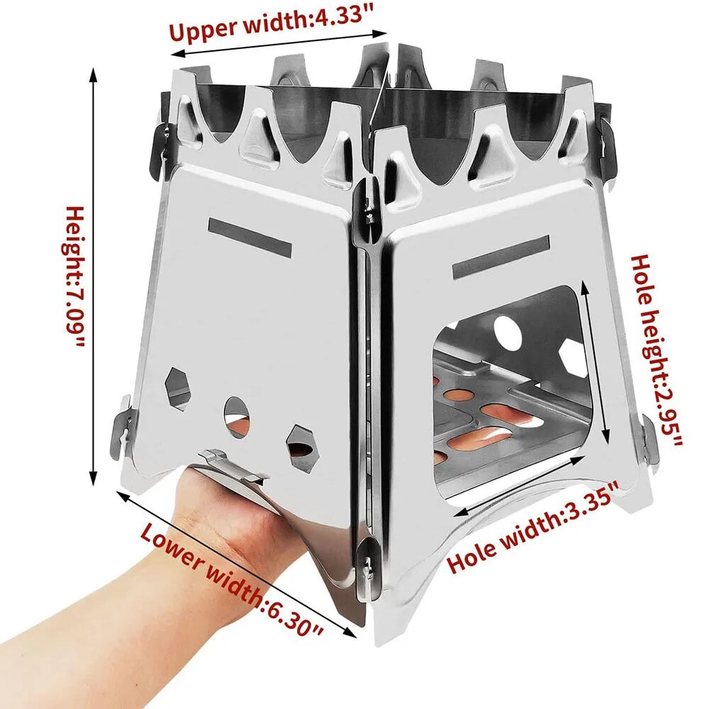 Portable Camping Wood Stove wi - مراجعة Outdoor Camping Wood Stove وسعره